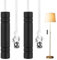 JUGCUT 2Pcs Black Bathroom Light Pull Cord, Pull Cord Light Switch with 150cm Light Pull Cord Handle Nylon Replacement Extension Light Pulls for Bathroom Ceiling Light Toilet Fan Switch