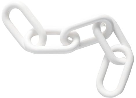 Puhui Boho Deko Kiefer Holz Kette 5 Glieder – Tischdeko – Moderne Holzdeko für Tisch & Regal, Modern für Zuhause, Kettenglieder für Wohnzimmer, Schlafzimmer Büro & Esstisch (Weiß)