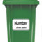 Lot de 2 Étiquettes Pour Poubelles Personnalisable Avec Le N° de Votre Maison et le Nom de Votre Rue Autocollants sur Mesure pour Bacs à Déchets