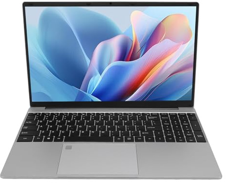 15,6-Zoll-Full-HD-Laptop, 16 GB RAM, 512 GB SSD-Notebook mit Fingerabdruck und Hintergrundbeleuchteter Tastatur, Webcam, Quad-Core-Prozessor, für Wins 11 (EU-Stecker)