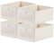 Niviy 4 Piezas Caja Organizadora Ropa Plegables Organizadores de Cajones de Lino y Algodón para Ropa Libros y Cosméticos Ideal para Armarios y Hogar Beige 41x28x17CM