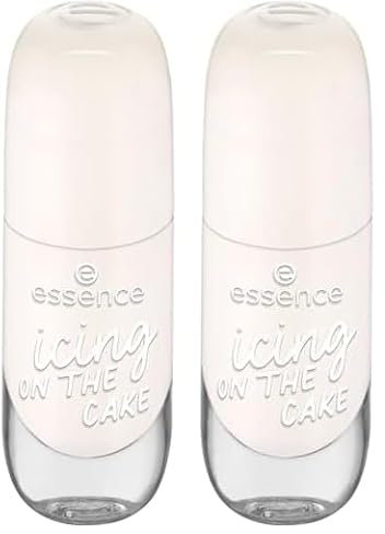 essence gel nail colour, Nagellack, Nr. 03, Weiss, langanhaltend, Expressergebnis, schnelltrocknend, natürlich, acetonfrei, vegan, ohne Mikroplastikpartikel, ohne Konservierungsstoffe, 2er Pack (8ml)