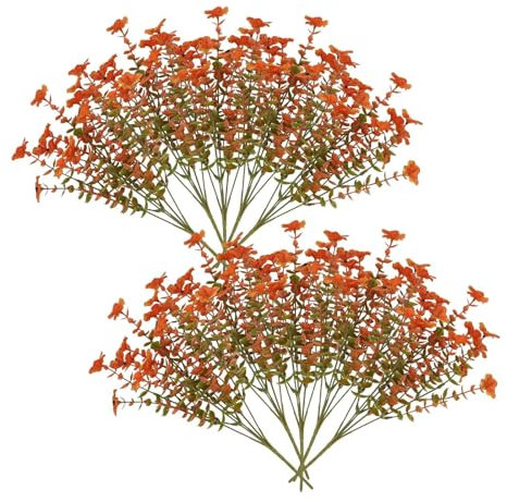 Flores Artificiales De Otoño - Plantas Artificiales Para Decorar El Hogar | Flores Artificiales Para Acción De Gracias, Navidad Y Halloween | Juego De 10 Piezas Para Jarrones De Exterior, Porches, Bod