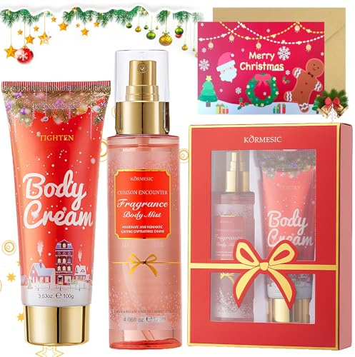 Geschenkset Frauen Weihnachten,Körperpflegesets Damen | Geschenkset Weihnachten mit Body Lotion Damen und Body Spray Frauen,Spendet Feuchtigkeit & Repariert Geschädigte Haut