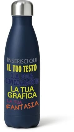 VENEZIANO Gruppo Borraccia personalizzata - Borraccia termica acciaio inox 500ml personalizzata - personalizza ora con immagini, testi o nomi