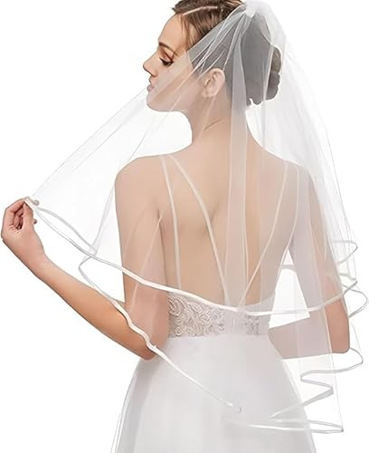 TONGZHIY Hen Party Veil, Hen Do Veil & Bride to Be Party Accessories, 2 Tier Tulle with Comb for Brides Shower,Bridal Parties Bridesmaids Gatherings
