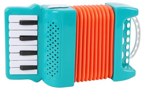 Asixxsix Kinder-Akkordeon-Spielzeug, 10 Tasten, Spielzeug, Akkordeon, Mini-Musikinstrumente, Klein, Leicht, für Schüler, Kinder, Anfänger, Kleinkinder, Lernen, Bildung