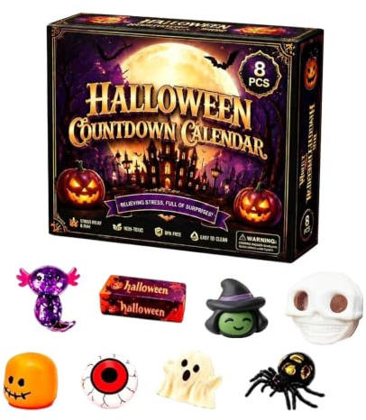 Halloween Countdown - 8-Day With Squeeze For Classroom Prizes, Kids