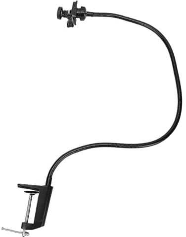 AKLOSIPY Svanhalsställ för C922 C930e C920S C920 C615 C960 C920x Webbkamera, Kamerafäste med Flexibla Armar med /4 Skruv, 360° Rotation, I-formad Klämma för Skrivbordet, Streaming, Videosamtal