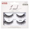 KISS Lash Couture Faux Mink Collection 2 Pairs of False Lashes, Soir, Ultrafine, Tapered, Synthetic Fake Lashes includes Lash Glue