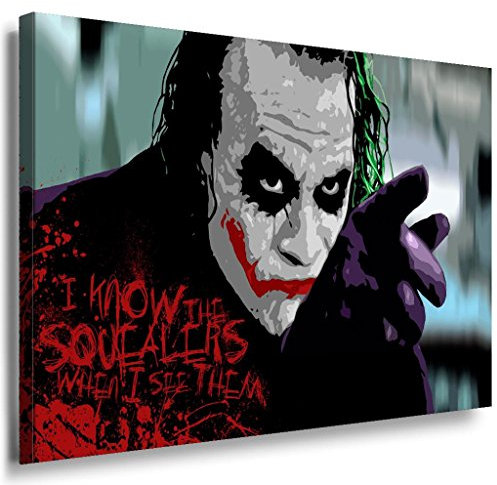 LaraArt Bilder Joker I know the.. Leinwandbild / LaraArt Bilder / Mehrfarbig + Kunstdruck XXL f13 Wandbild 150 x 100 cm