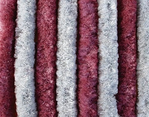 Flauschvorhang Bordeaux/grau 90 x 200 cm Vorhang