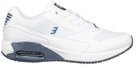 Oxypas Safety Jogger Arbeitsschuhe Herren 46 EU - Justin - Ultraleichter Arbeitssneaker, Rutschfester Sicherheitstrainer, ideal für Krankenhaus-, Gesundheits-, Küchen- und Reinigungspersonal, Blau