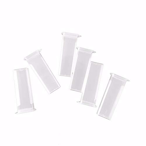 MUHWA Mikroskop-Glashalter, 10 Stück (je 5 Objektträger), Kunststoff, Transparent, autoklavierbar, geeignet für Standardgröße (25,4 mm x 76,2 mm)