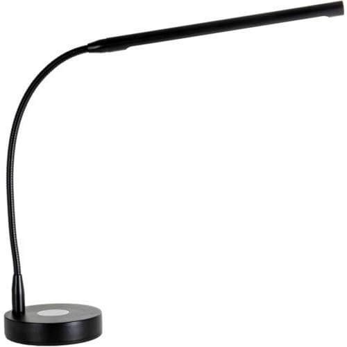 GEWA Pianoleuchte PL-39, Musiklampe, Notenpultleuchte (dimmbar und Intuitiv bedienbar, einfache Anpassung, nachhaltig und energiesparend, USB-Ladebuchse enthalten, inkl. Netzteil), Schwarz Matt