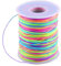 Elastische Faden Perlenschnur Gummiband, Schmuckherstellung Schnur Gummikordel, Regenbogen Farbe Stretch Schnur Bastelschnur Perlen Kordel für DIY Schmuck (1mm/100M)