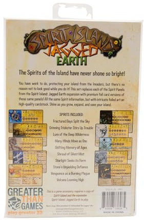 Greater Than Games | Spirit Island: Jagged Earth - Foil Panels | Cooperative Strategy Board Game Accessory | Premium Component Upgrade