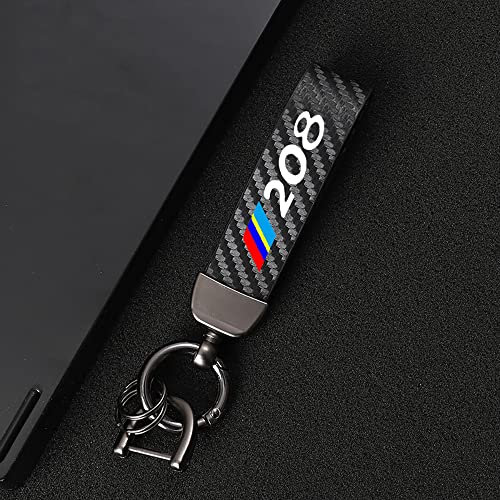 LENVOD Porte Clés Voiture, pour Peugeot 106 108 206 208 Porte Clés Hommes Femmes Accessoires Voiture Famille Cadeau Porte Clés,208