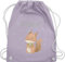 Turnbeutel Rucksack - Tiere - Eichhörnchen Eichhorn Squirrel - Unisize - Pastell Lila - stoffbeutel kindergarten kita baumwolle beutel personalisierte geschenke name sportbeutel kinder