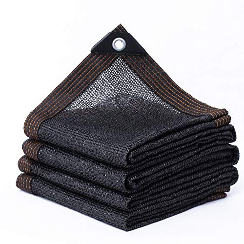 Schwarzes Sonnenschutznetz, 18 Nadeln verdicken Sonnenschutztuch, Sonnenschutzmarkise im Freien, Sonnensegel für Gartenterrasse, Swimmingpool, 17 Größen AWSAD (Color : Black,