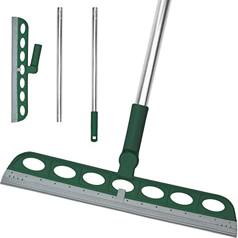 Floor Squeegee Mop, Widen Wet Room Floor Squeegee, Quick Drying Water Broom Squeegee Floor Scrubber for Water Scraping, Dusting, Stain Removing, Window Scraping (G)