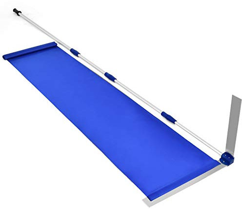 COSTWAY Pala Nieve de 189-620 cm, Pala Quitanieves Manual de Aluminio con Mango Extensible y Antideslizante, con Pomo de Ajuste Adecuada para Remover Nieve, Hojas Mojadas, Ramas y Polvo