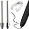2 Stück S Pen Spitzen Kompatibel mit Samsung S Pen Spitzen Titanlegierung Spitzen Nib Robuste Titan Metallspitzen Kompatibel mit Samsung S/S9 Pen Spitzen(mit Clip)(A)