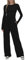 SotRong Cozy Lounge Wear Sets for Women Uk Fall Two Piece Outfits Long Sleeve Crop Top & Drawstring Waist Wide Leg Pants Matching Leisure Wear Sets Comfortable Pyjamas Homewear Sleepwear Set Black XL