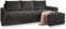 Masseno Ecksofa POTARO mit Schlaffunktion L-Form, Sofa mit Bettkasten, Wohnzimmersofa, Couch, Soffa, Bettsofa, Couchgarnitur- Graphitfarben, POSO 34