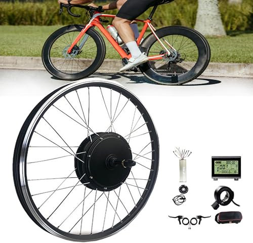 48V 1000W/1500W/2000W Electric Bike Conversion Kit, Electric Bicycle Motor Kit, E-bike Conversion Kit, for Rear Wheel, LCD Display & PAS, 5-Speed Adjustment,2000W-27.5inch