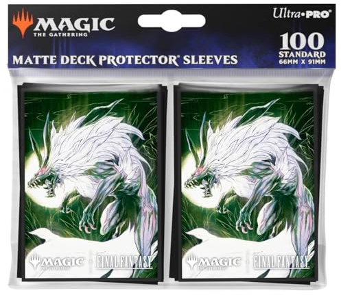 Ultra PRO - Final Fantasy x Universes Beyond Summon Fenrir 100ct Deck Protector Sleeves for Magic: The Gathering | Trading Card Accessories, Collectible Card Game Gear, Final Fantasy Collectibles