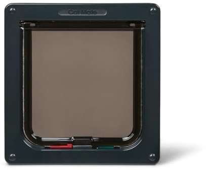 Cat Mate 4-Way-Locking Cat Flap with Liner to 50mm, Grey | Suitable for Small to Average-Sized Cats, 4-Way Locking System, Weather-Resistant, Fits UPVC, Wood & Walls, Easy Installation