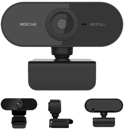 PC Webcam - USB Web Camera | USB Webcam 360° Adjustable | Noise Reduction | Live Streaming | 720p Computer Cameras with Microphone, Laptop for Web Privacy Protection