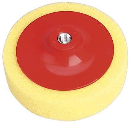 Sealey PTC/CH/M14-Y Ø150 x 50mm Buffing and Polishing Foam Head M14 x 2mm Yellow/Coarse