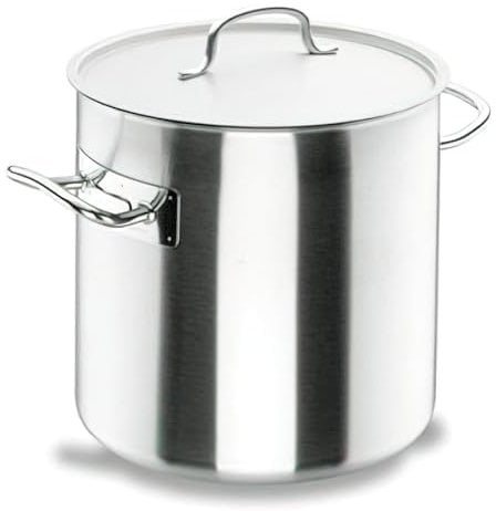 LACOR 50140 Olla Alta Acero Inoxidable, Incluye Tapa, Apta para todo tipo de Cocinas, Acabado Mate, Plata, 40 Ø(cm), 50 l