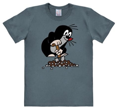 Logoshirt® TV I Der kleine Maulwurf I Hügel I T-Shirt Print I Damen & Herren I kurzärmlig I blau I Lizenziertes Originaldesign I Größe S