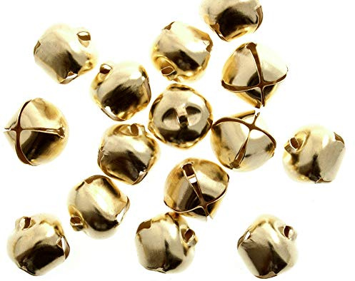 100 Gold 15mm Jingle Bells for Crafts | Craft Bells