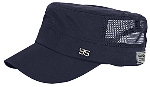 BXT Herren Flache Halbe Mesh Baseballcaps Mütze, Reise Urlaub Trucker Cap Feldmütze, UV Schutz Strand Sonnen Hüte, Schnell Trocken Countrywear Trekking Camping Wandern Eimer Cap