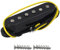 FLEOR Micro simple bobinage Alnico 5 Micros ST Micros Guitare Chevalet Staggered pour guitare électrique ST SQ, noir