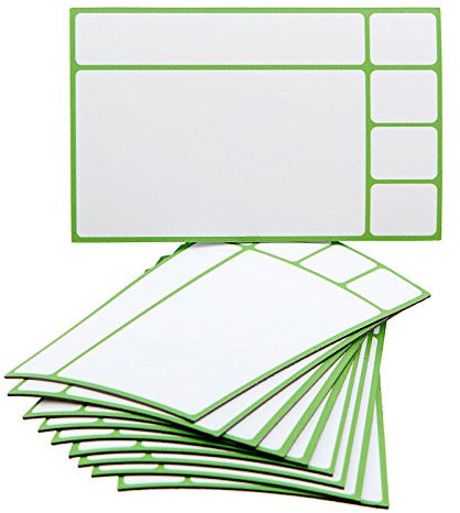 SMILEYBOARD - Magnetische Karten - 10 Stück - 4 Felder -Beschriftbar - Farbe: Grün - Scrum Boards