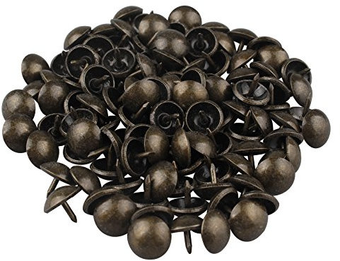 HALJIA 100 piezas 10 x 9 mm Vintage decorativo clavos para tapicería Stud para joyas caja de regalo de bronce antiguo sofá decoración