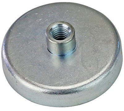 CNC QUALITÄT Dauer- Magnetfuß mit Gewinde M8 - Magnet Ø 50 mm - Magnetkraft 24 kg