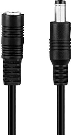 conecto CC20071 Niedervolt (5,5x2,1mm) Verlängerung (DC-Hohlstecker auf DC-Hohlbuchse), 5,00m, schwarz