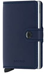 Secrid Mini portefeuille pour homme - Accessoire de voyage - Porte-cartes au format enveloppe, bleu marine, Taille unique, Portefeuille RFID