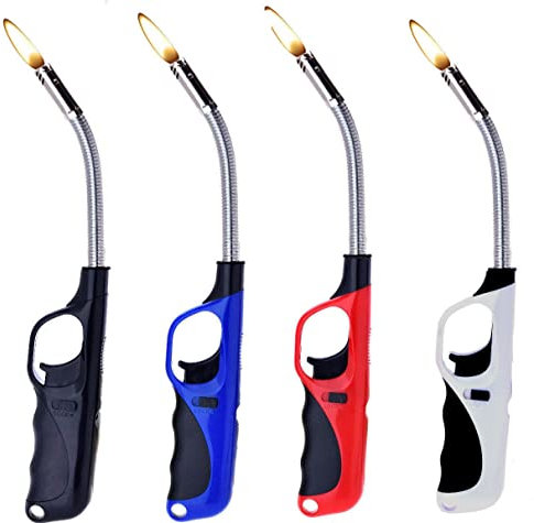 Vani Flexibler Gasanzünder Stabfeuerzeug Feuerzeug 28 cm, Elektro-Feuerzeug 3/6/12 (6) + gratis 1 x Feuerzeug allaroundprofi24