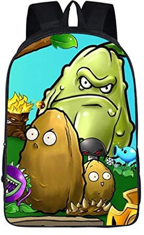 WANHONGYUE Plants vs. Zombies Image Printing Backpack Rucksack Book Bag Schoolbag for Student /2