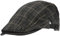 Wilhelm Sell® Klassische Flatcap im traditionellen Look - Schiebermütze mit Schnalle (01 Stück - Schwarz/Grau Kariert)