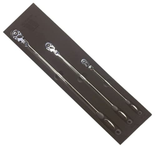 Welzh Werkzeug Extra Long Flexi Head Ratchet Set 72 Tooth 1/4 3/8 1/2 11126-WW