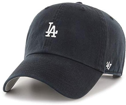 '47 Brand Clean Up Base Runner Strapback Cap LA Dodgers B-BSRNR12GWS-BKA Schwarz, Size:OneSize
