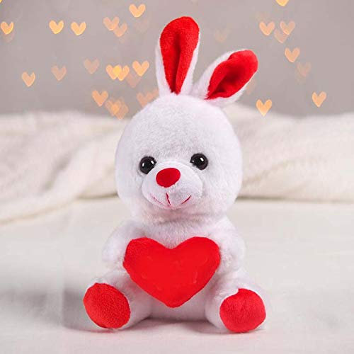 GMMH Plüschtier Fuchs Vasilisa 20 cm Plüsch Plüschtiere Kuscheltiere (Hase mit Herz)